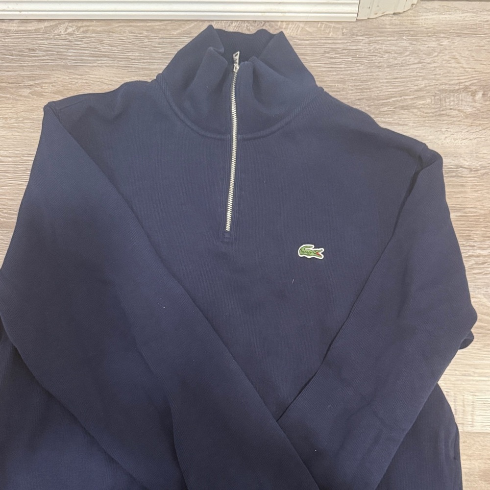 Lacoste Men's Dark Blue Zip-Up Sweater